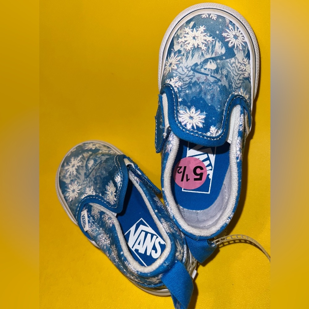 5.5T VANS Toddler SLIP ON Skate Shoes NEW snow scene polar bear print  sneakers
